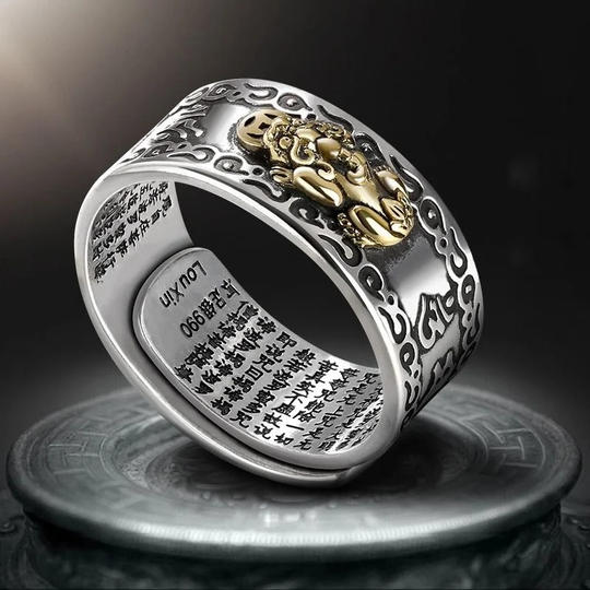 Anillo Pixiu de la Buena Suerte y abundancia