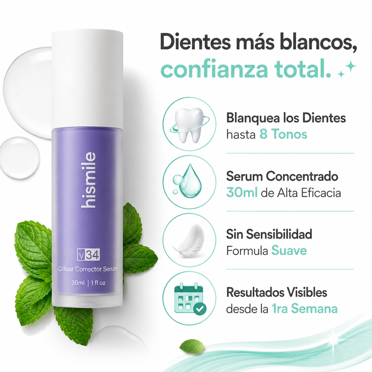 SERUM BLANQUEADOR DENTAL ✨|DIENTES MÁS BLANCOS SIN IR AL DENTISTA - 30ML