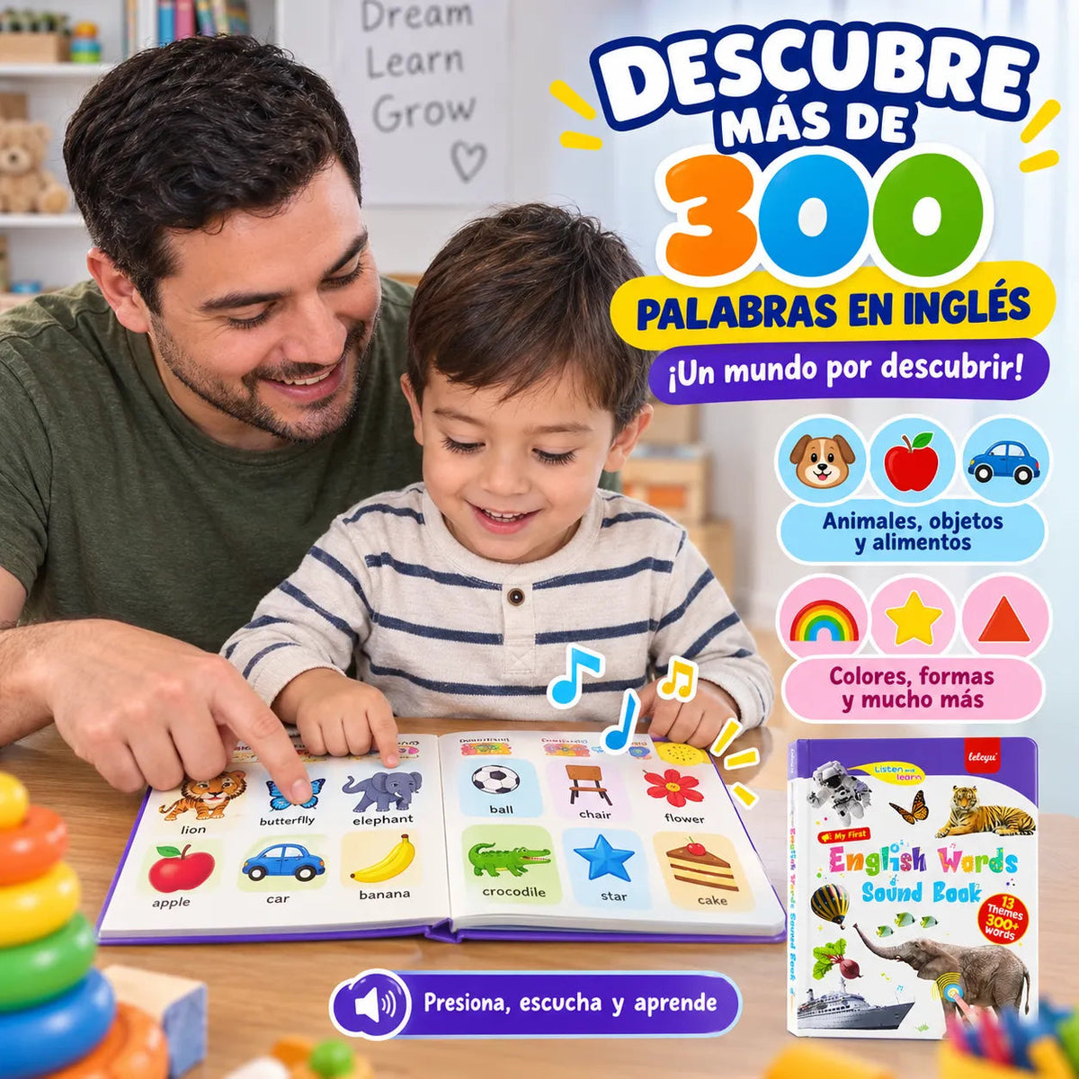 LIBRO INTERACTIVO DE INGLÉS 📚 Más de 300 palabras con sonido