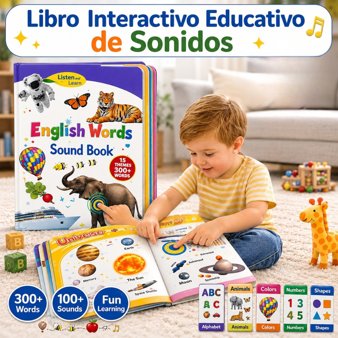 LIBRO INTERACTIVO DE INGLÉS 📚 Más de 300 palabras con sonido