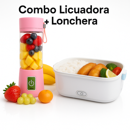 COMBO LONCHERA ELÉCTRICA + LICUADORA 🍱|COMÉ CALIENTE EN EL TRABAJO, TODOS LOS DÍAS
