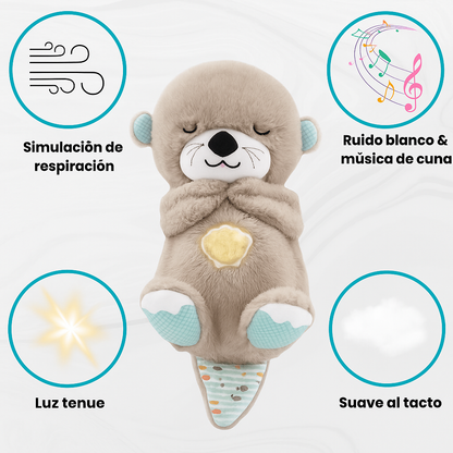PELUCHE QUE RESPIRA 🦦|AYUDA A TU HIJO A DORMIRSE SIN DRAMA - LUZ Y MÚSICA