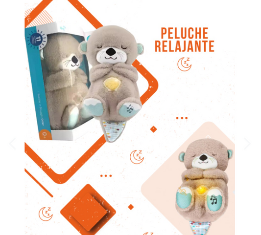 PELUCHE QUE RESPIRA 🦦|AYUDA A TU HIJO A DORMIRSE SIN DRAMA - LUZ Y MÚSICA