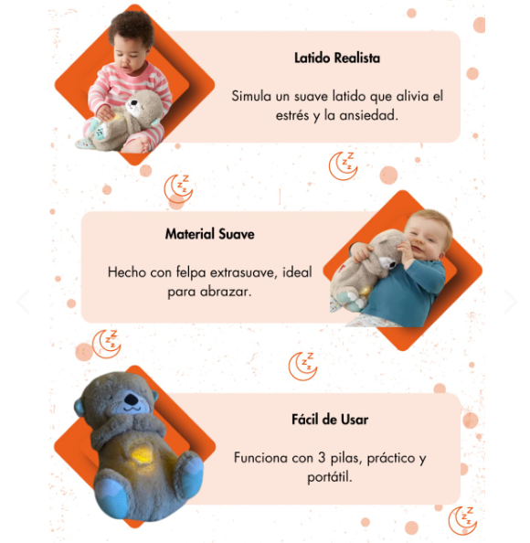 PELUCHE QUE RESPIRA 🦦|AYUDA A TU HIJO A DORMIRSE SIN DRAMA - LUZ Y MÚSICA
