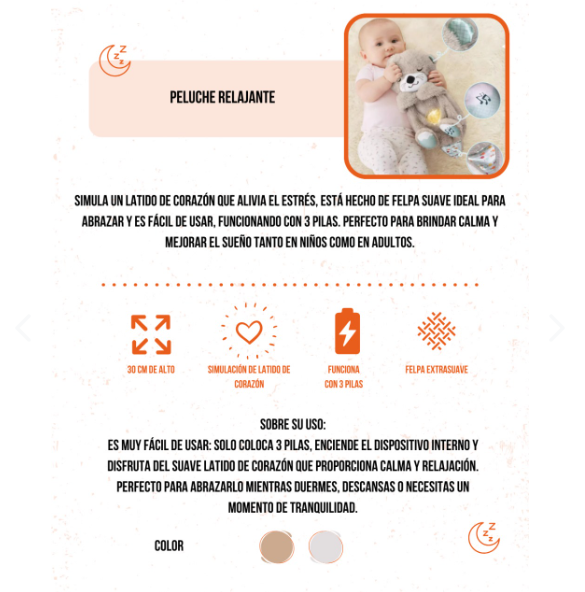 PELUCHE QUE RESPIRA 🦦|AYUDA A TU HIJO A DORMIRSE SIN DRAMA - LUZ Y MÚSICA
