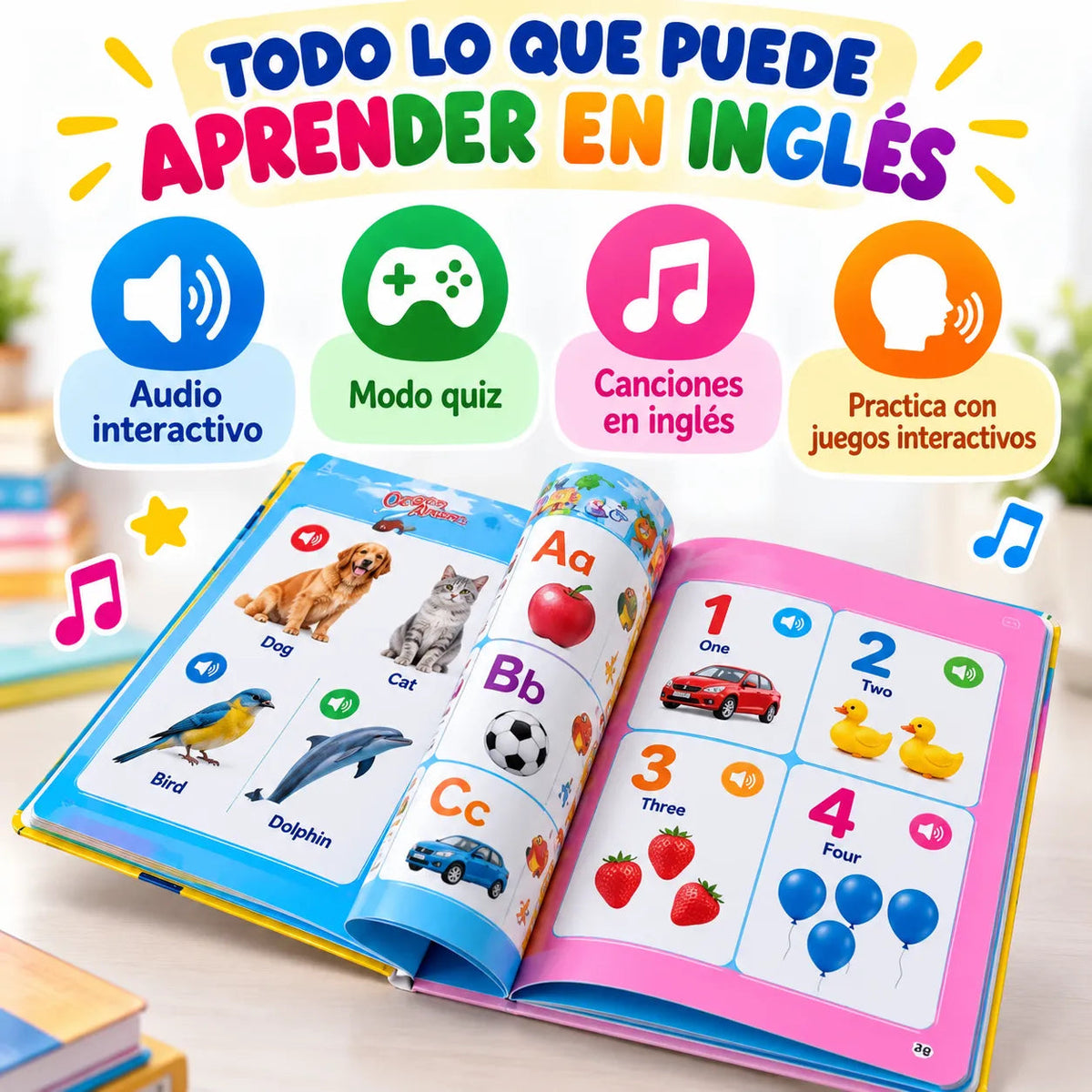 LIBRO INTERACTIVO DE INGLÉS 📚 Más de 300 palabras con sonido