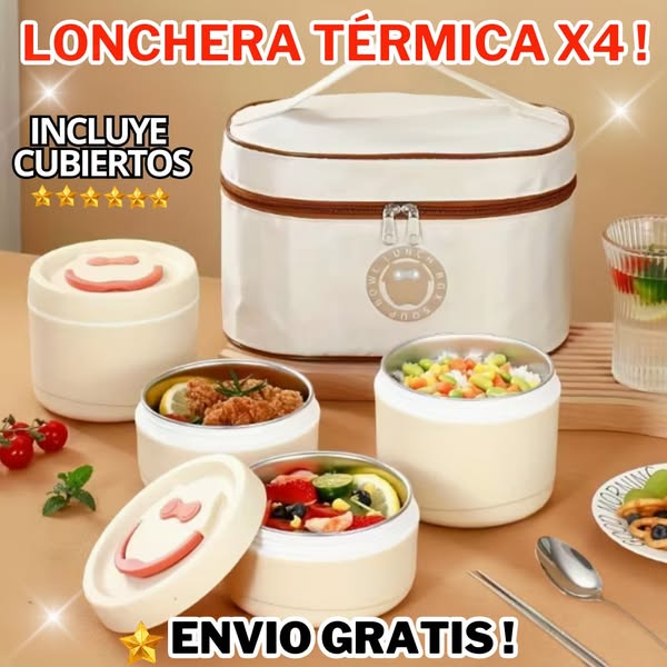 LONCHERA TÉRMICA DE ACERO INOXIDABLE|MANTÉN TU COMIDA CALIENTE DONDE VAYAS
