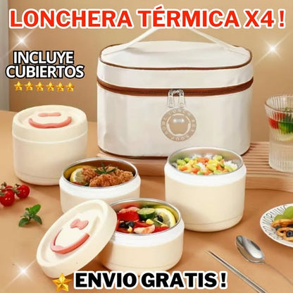 LONCHERA TÉRMICA DE ACERO INOXIDABLE|MANTÉN TU COMIDA CALIENTE DONDE VAYAS