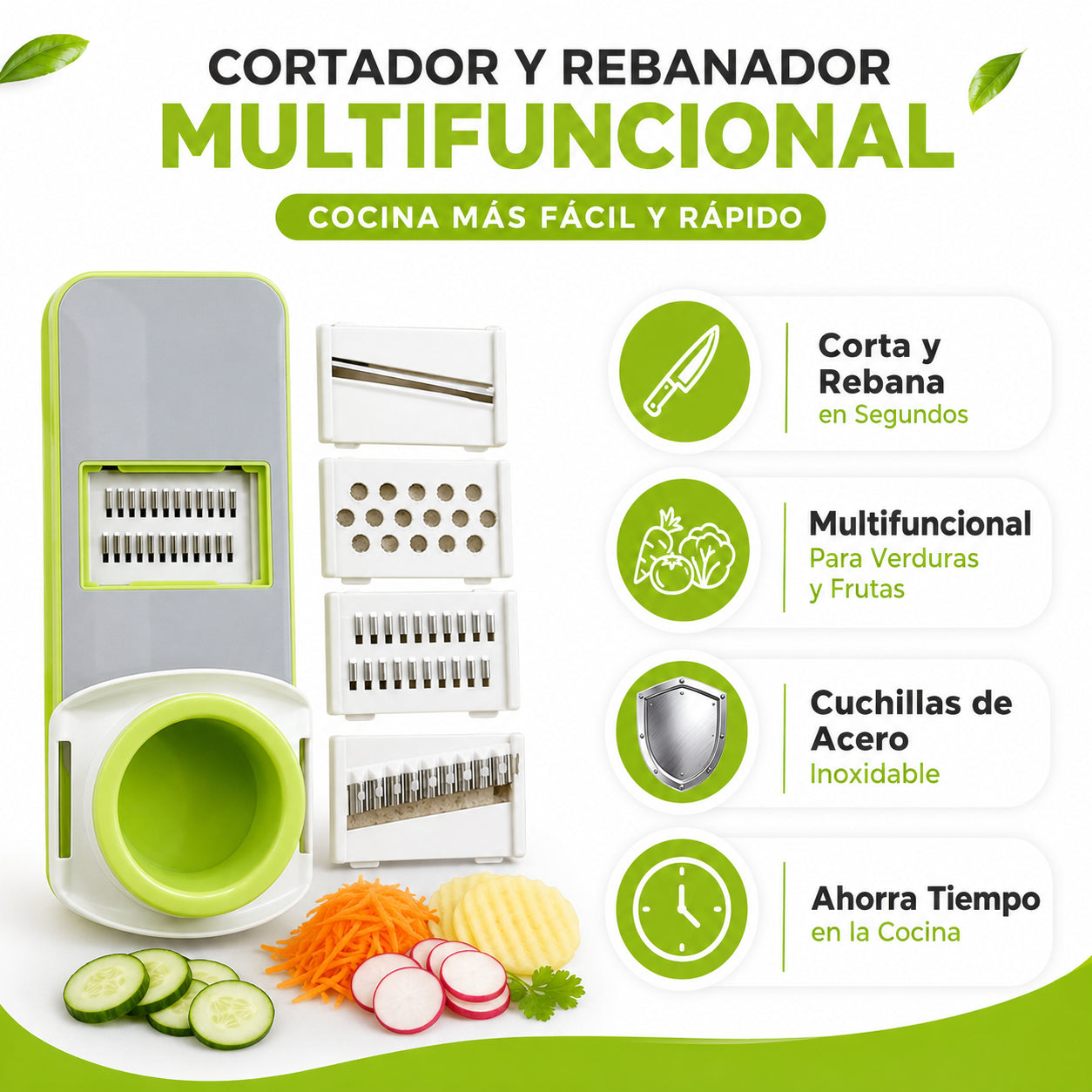 Cortador multifuncional de verduras