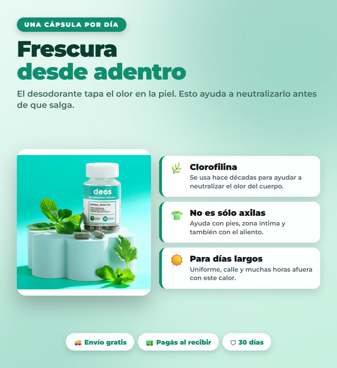 DEOS cápsulas desodorante corporal