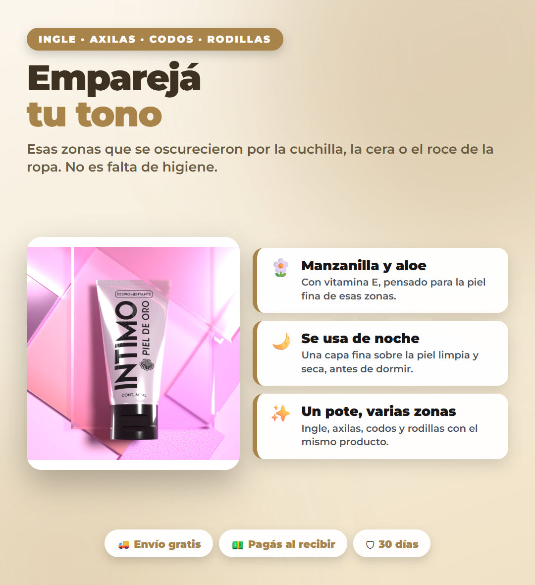 Íntimo Piel de Oro despigmentante 60 ml